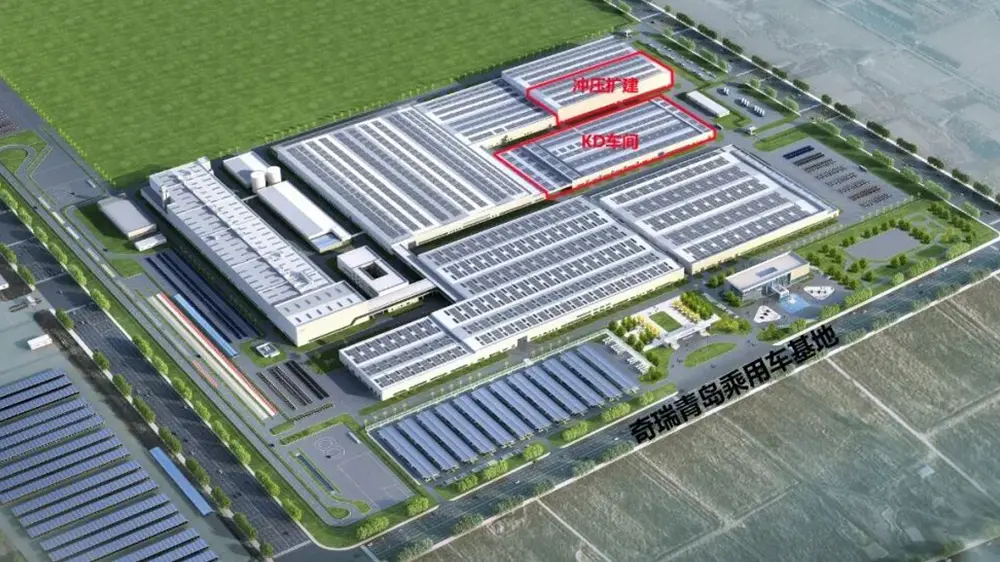 Chery KD dielen produksje workshop bou projekt op 'e beam, EIHE realisearre Chery Automobile Qingdao basis bou projekt wûn it bod 