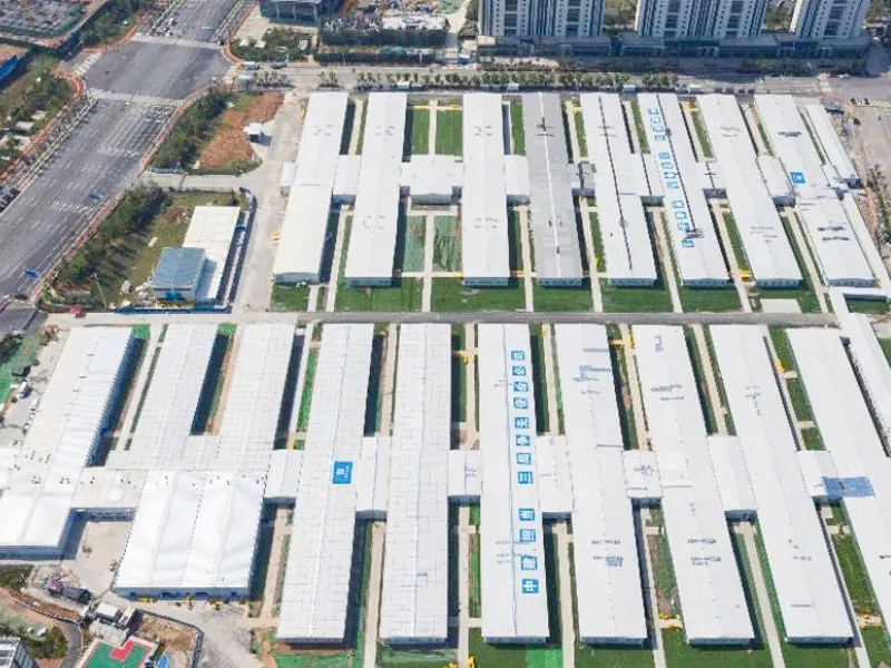 Modular stielen struktuer sikehûs Building