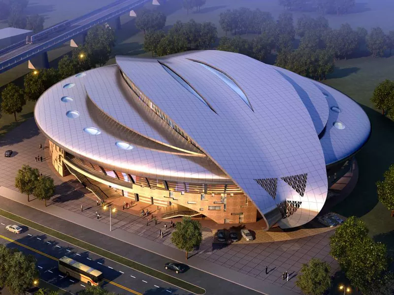 Prefab stadionkonstruksje mei stielen struktuer