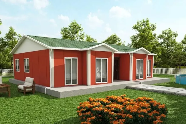Single-Story Prefabricated House Steel Construction
