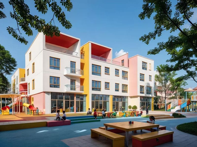 Stiel Struktuer Kindergarten Building